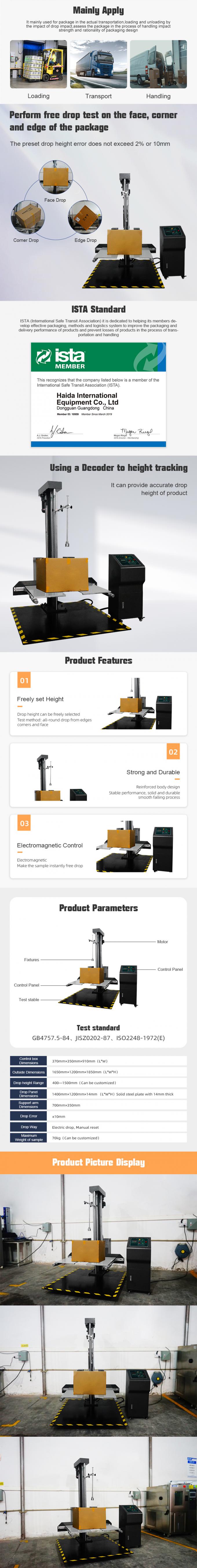 ISTA Test Digital Double-Wing Carton Drop Testing Machine / Free Drop ...