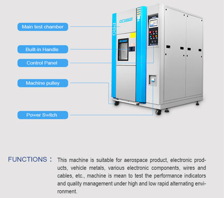 Air Cooling Thermal Test Chamber , Simulate Environment Hot And Cold Shock Test Chamber